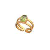 Alchemia Lab Created Peridot Adjustable Cuff Ring